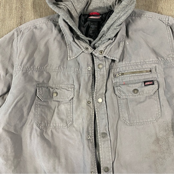 DICKIES Work Jacket Insulated Men’s Size 3XL Grey Full Zipper - Picture 8 of 8